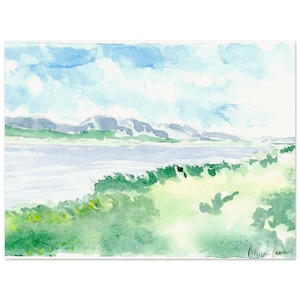Silver Creek - Impressão original em aquarela