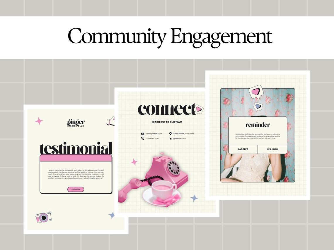 Editable Instagram Post Templates: Canva Social Media Kit (digital ...
