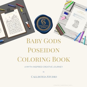 Baby Poseidon Activity Page | Greek Mythology Coloring Sheet + Fun Facts Private License