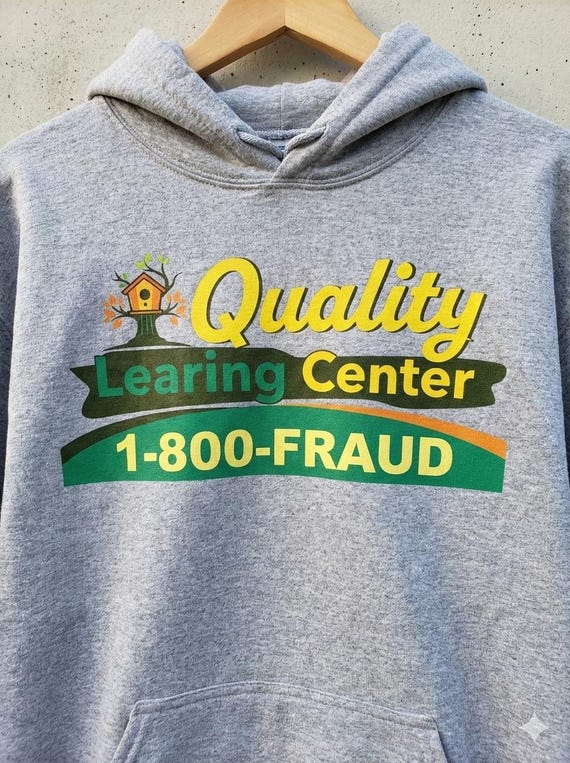 Funny Education T-Shirt Design PNG , Quality Learning Center Parody , Printable T Shirt Design , Instant Download