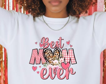 Leopard Floral Mom SVG, Mom Ever, Mama Shirt Design (Digital Download)
