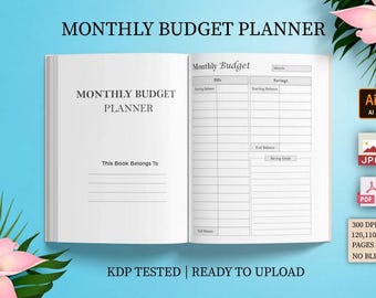 Monthly Budget Planner Bundle, Printable Finance Planner, Expense Tracker, Savings Planner, Money Management, Budget Binder.