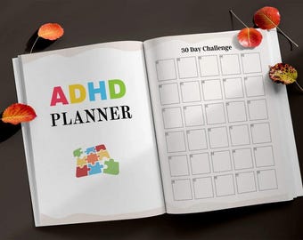 ADHD Planner Bundle Printable, Focus Planner, Productivity Planner, Daily Weekly Monthly Planner, Time Management Planner, Digital Download