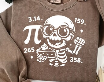 Funny Pi Day Skeleton Graphic, Math Teacher Shirt Design (PNG SVG)