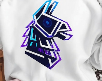 Cyber Llama SVG PNG Bundle, Geometric Gaming Mascot Design (Digital Download)