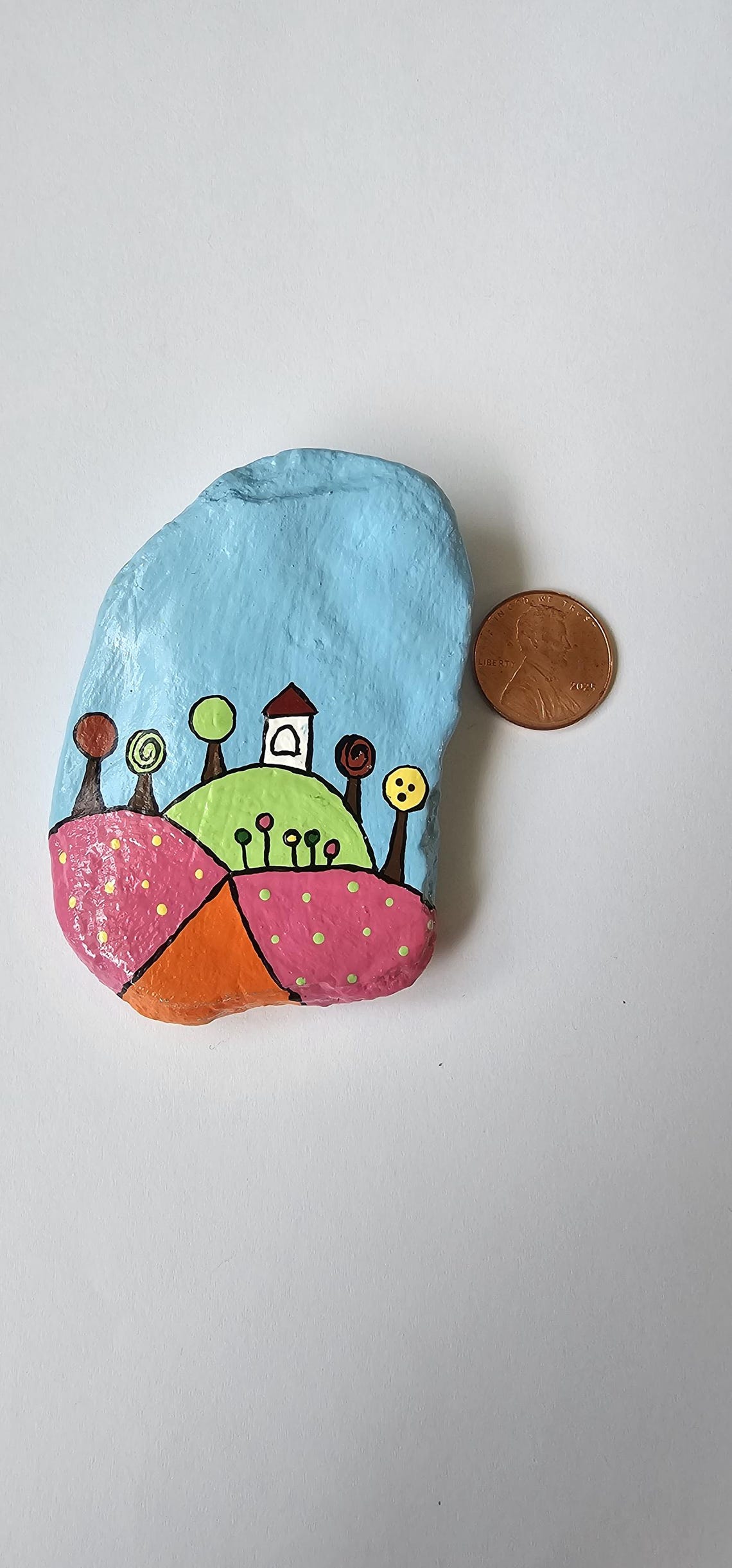 Set of 4 Village Inspired Hand Painted Rocks - Etsy