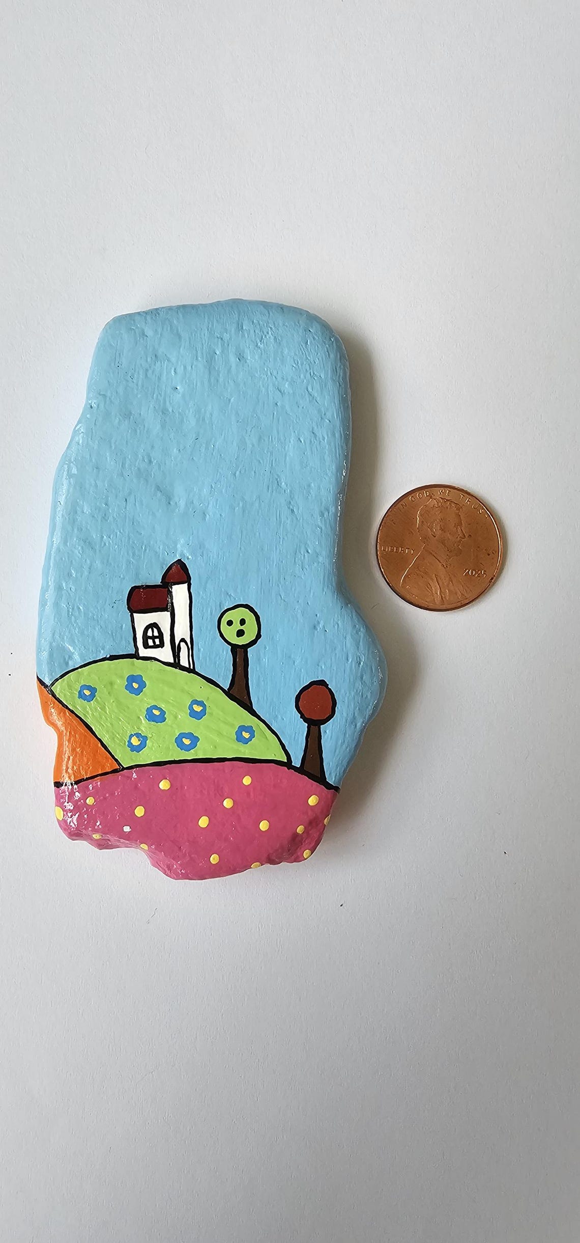 Set of 4 Village Inspired Hand Painted Rocks - Etsy
