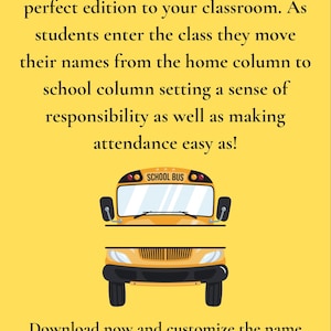 School Bus Name Tags