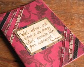 Red gothic journal, diary Notebook, Scrapbook, handmade book, Henri Matisse witchcraft quote, gift for an artist