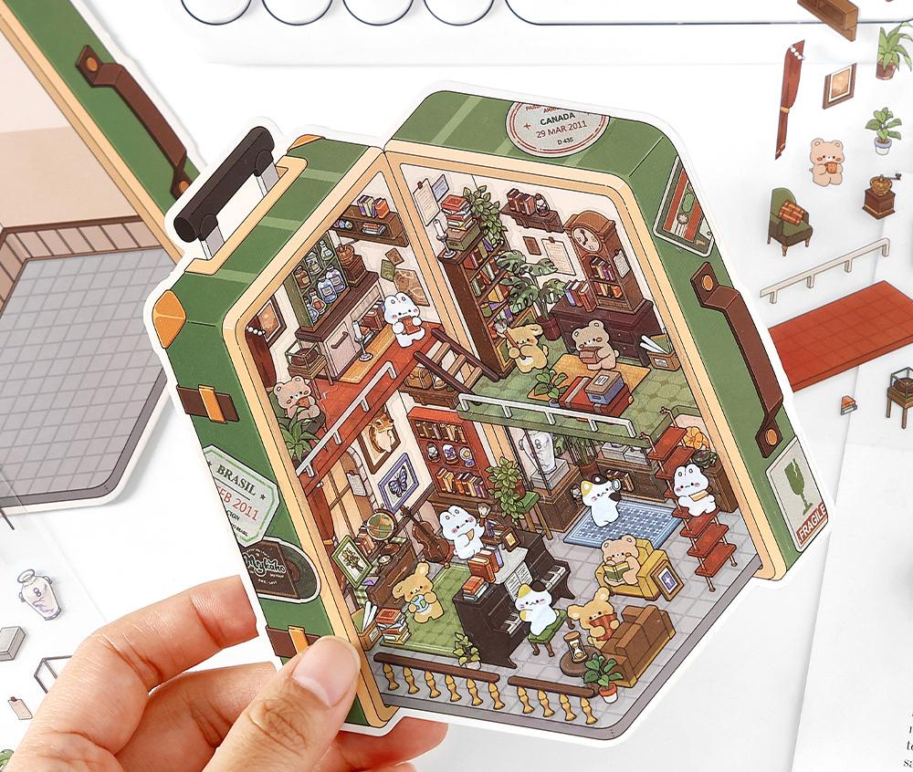 Stackable Stickers 2.5D Visual Stacking Sticker Scene | DIY Fun Craft Sticker Set With 4 ...