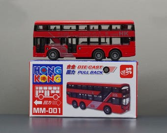Hong Kong Doppeldecker-Bus Alloy Car Model | Kowloon-Motorbus | Kultiger HK Kowloon Doppeldecker-Motorbus Alloy Diecast Model Car