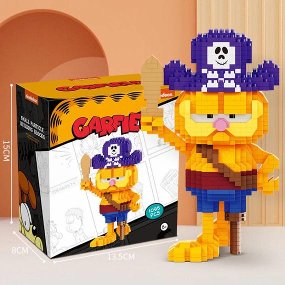 Garfield Pirate Building Blocks Set | 1095 PCS | Fun Collectible Gift for Fans & Builders | Officially Licensed Product