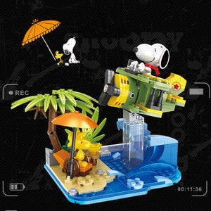 SNOOPY PROPELLER AIRCRAFT building blocks brick set - 278 pieces