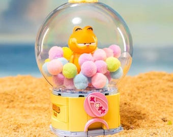 Set de bloques de construcción de la serie Bola de Cristal de Garfield - Máquina expendedora de chicles / Producto con licencia oficial