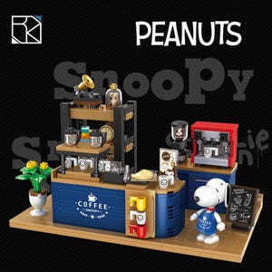 Snoopy Coffee Shop building block set | 520 PCS | Fun Collectible Gift for Fans & Builders | Officially Licensed Product