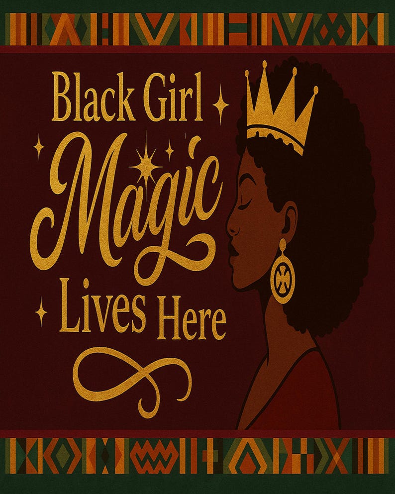 Black Girl Magic Wall Art Printable โ Afrocentric Home Decor ...