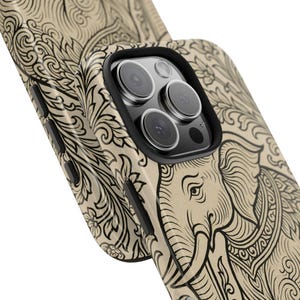 Elephant Phone Case – Boho Style Mandala Elephant Design for iPhone, Protective Slim Cover