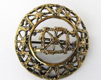 Broche de bronze Pentti Sarpaneva Pitsi para Turun Hopea, década de 1960