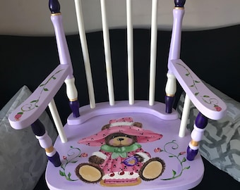 Children Personalized and Hand Painted Rocking Chair - Etsy