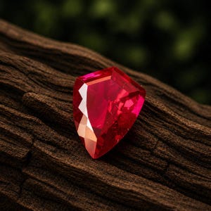 Natural Ruby 13 Ct Shield Cut Myanmar Certified Gemstone (Unheated Untreated) Loose Jewelry Making