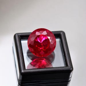 20 Ct Natural Burma Ruby Round Cut | GITL Certified Unheated Red Loose Gemstone | July Birthstone for Ring, Pendant & Fine Jewelry