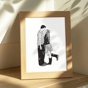 Digital line drawing, couple portrait, family portrait, wedding portrait, digital minimalist drawing, custom minimalist drawing in my style