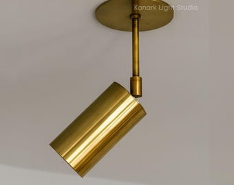 Adjustable Brass Ceiling Spotlight – Handmade Solid Brass Ceiling Sconces