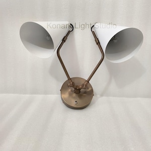 Pure Brass Double Arm Wall Sconce: Mirror Light, Entryway Lighting