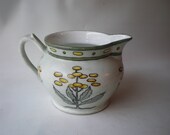 Vintage Unusual Art Nouveau Ceramic Pottery Pitcher