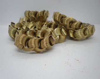 Vintage Set of Eight Brass Napkin Rings