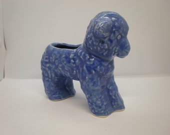 SALE Vintage Blue Lamb Sheep Vase or Ceramic Planter 1950's