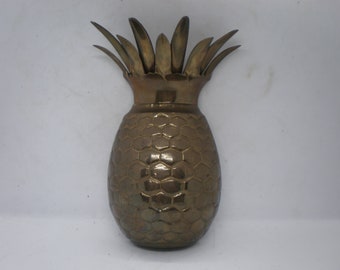 Vintage Brass Pineapple Wall Pocket