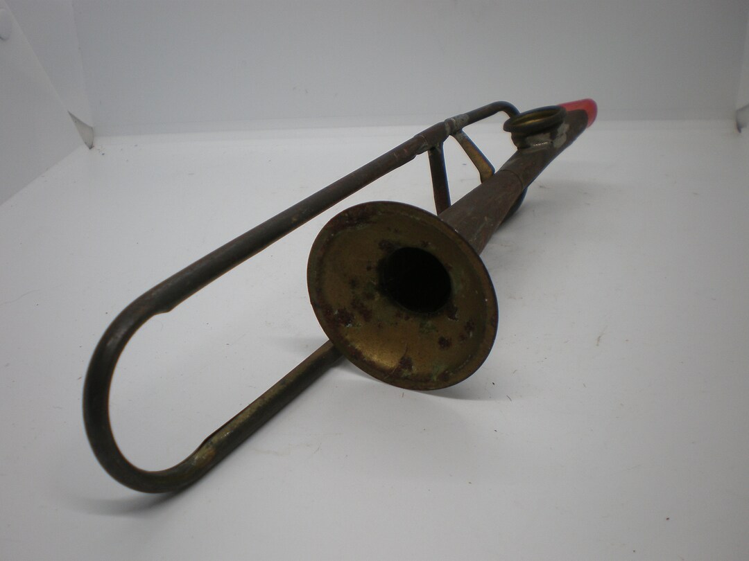 Vintage Antique Toy Trombone Kazoo Etsy