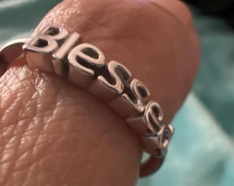 Sterling Silver Blessed Ring: Inspirational Christian Jewelry