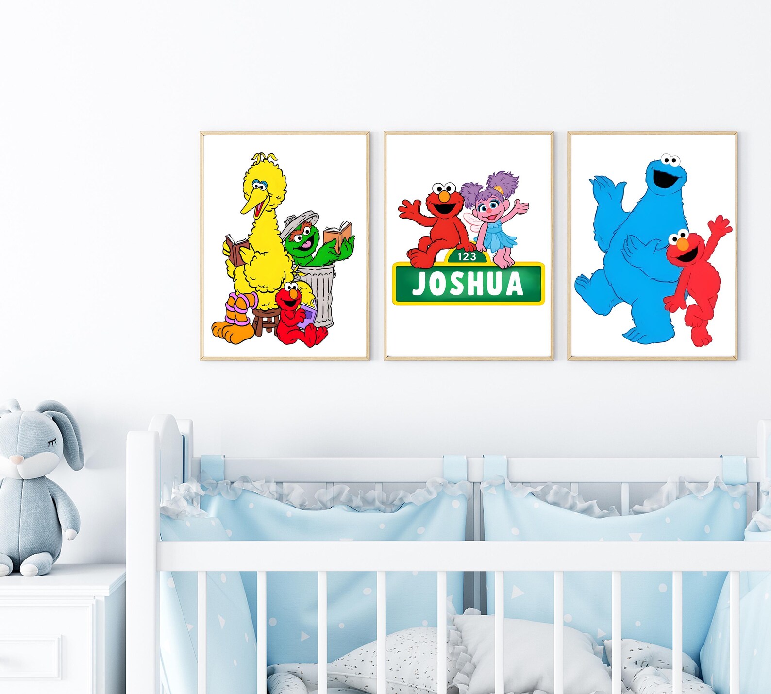 Personalized Sesame Street Wall Decor, Kids Sesame Street Wall Art ...