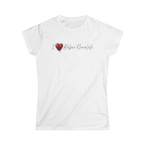 Dubai Chocolate Women&#39;s Tee, I Love Dubai Shirt, Softstyle T-Shirt Gift for Her, Dubai Vacation Souvenir, UAE Travel Top, Dubai Lover Tee