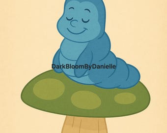 不思議の国のアリスの漫画の毛虫 - デジタル