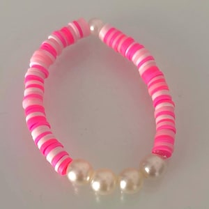 Pink Clay Beaded Bracelet