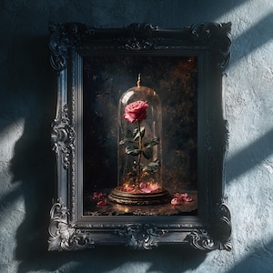 Enchanted Decay - Vintage Flowers Print - Vintage Wall Prints - Maximalist Wall Art - Gothic Wall Art - Dark Academia Art - Moody Wall Art