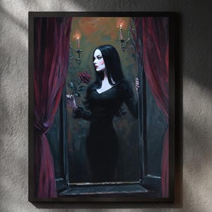 Thorn - Morticia and Gomez - Morticia Addams Print - Wednesday Addams Print - The Addams Family - Gothic Wall Art -Moody Wall Art Prints