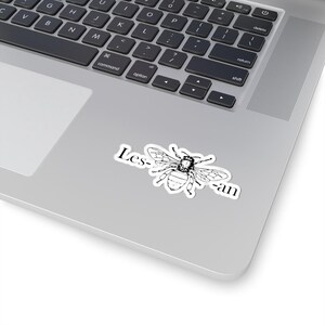 Lesbian Sticker Kiss-Cut Stickers, LGBTQ Pride Decal, Rainbow Love Laptop Sticker, Gay Pride Bumper Sticker, Equality Water Bottle Decal