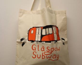 Bolsa de mano del metro de Glasgow - Bolsa serigrafiada del metro de Glasgow