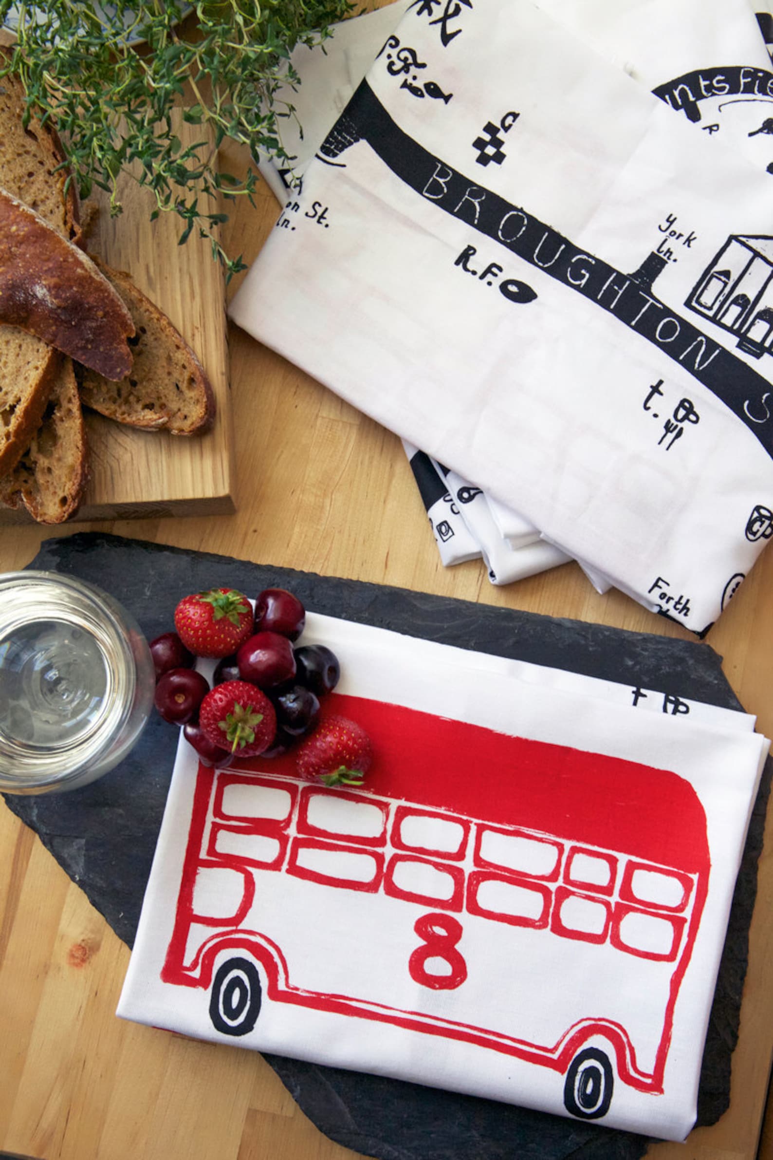 Broughton Street Tea Towel Hand Screenprinted Cotton Etsy