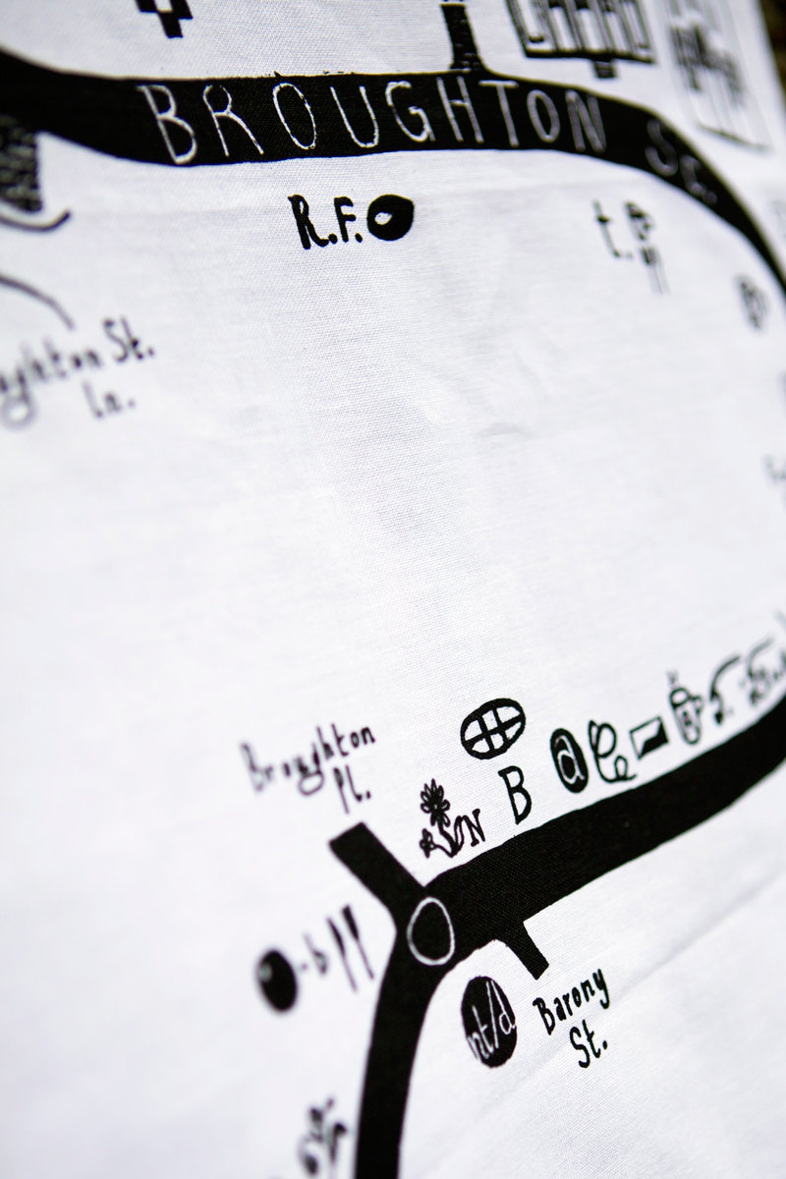 Broughton Street Tea Towel Hand Screenprinted Cotton Etsy