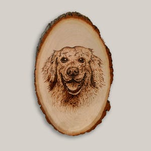 Custom Pet Portrait Woodburn | Pyrography from Your Photo | Handmade Animal Art on Wood | Personalized Gift for Pet Lovers