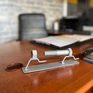 Runaway Nut - Bolt Chasing Nut - Handmade Metal Sculpture - Unique Gift for Man Cave or Shed, For Him or Her Running Couple - Welding Art -