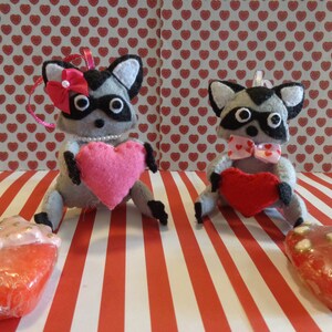 Mr. & Mrs. Raccoon Valentine&#39;s Day Couple Ornament by Pepperland