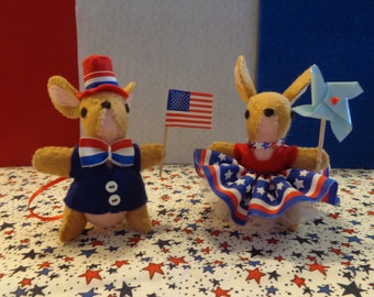 4th of July Patriotic Kangaroo Ornament by Pepperland