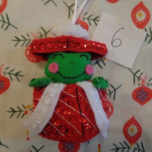 Christmas Felt Froggy Ornaments by Pepperland image 7