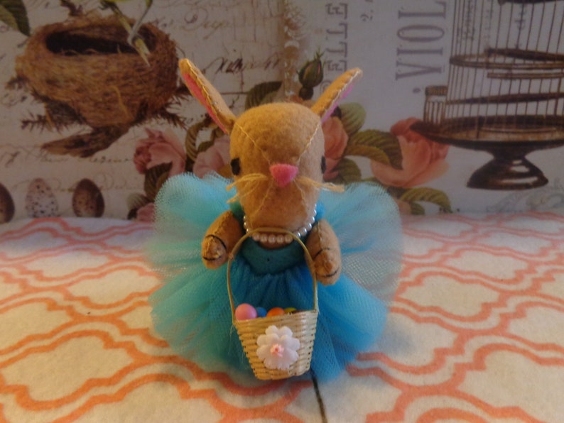 Easter Bunny With Blue Tulle Dress Ornaments by Pepperland image 2